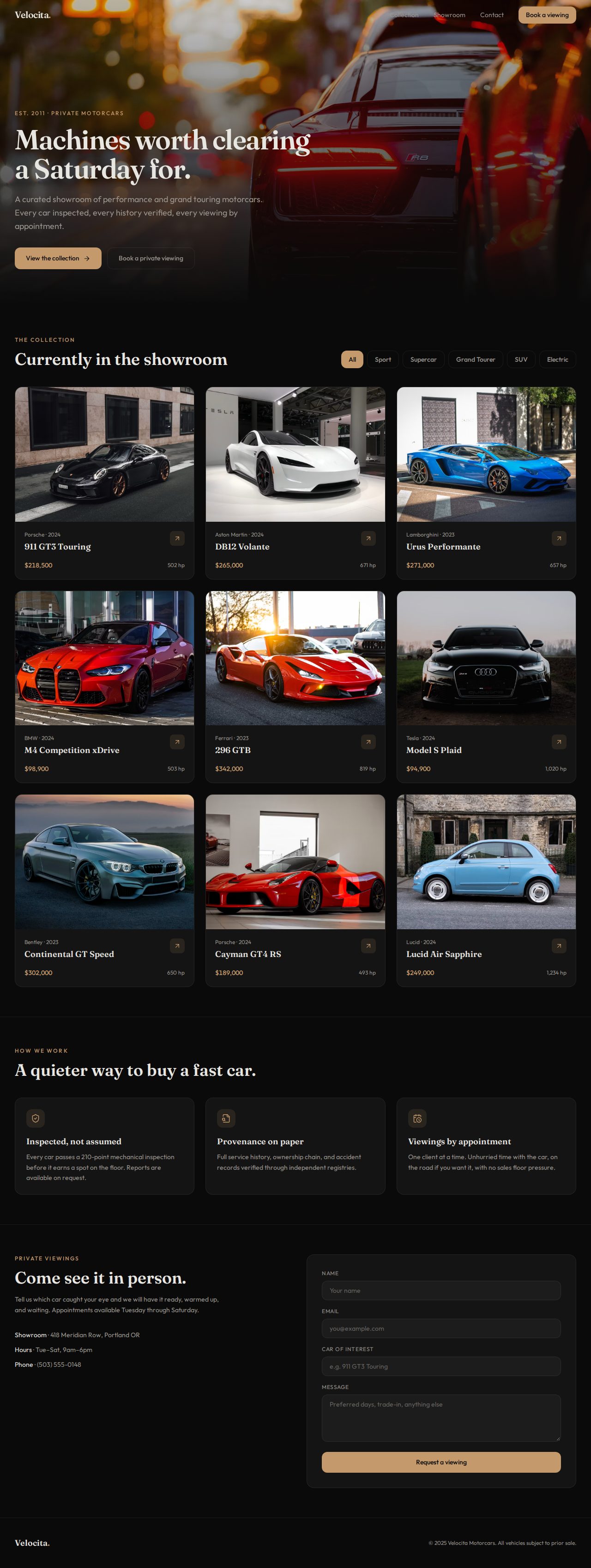 Velocita — Luxury Automotive app built with Multos AI